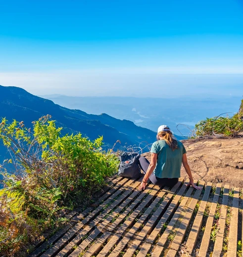 Uitzicht vanaf World's End Point, Sri Lanka