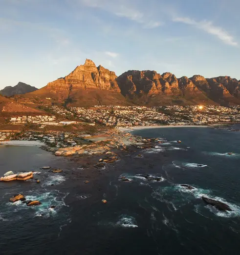 Uitzicht op de tafelberg in Zuid-Afrika