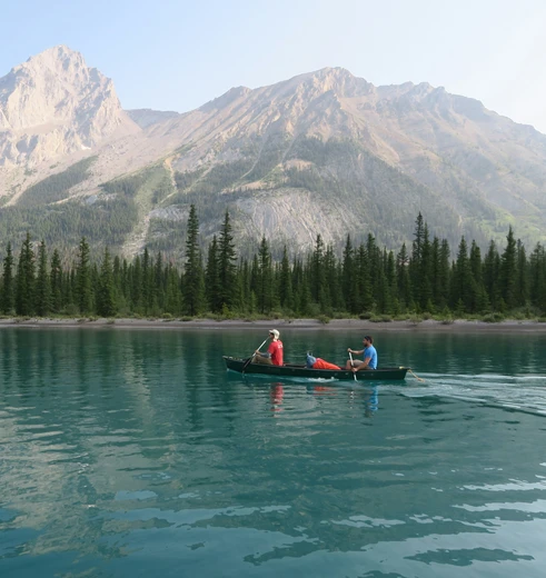 Kanovaren in Banff in Canada