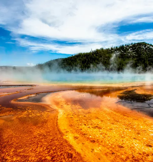 Bijzonder gekleurde meren in het Yellowstone National Park