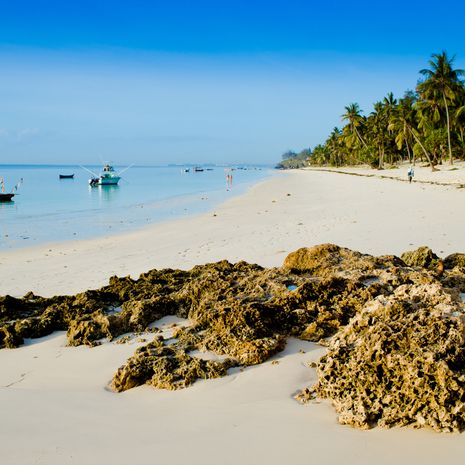 Uitgestrekte stranden bij Mombasa