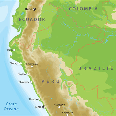 Kaart van Noord-Peru