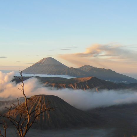 De zonsopkomst bij de Bromo