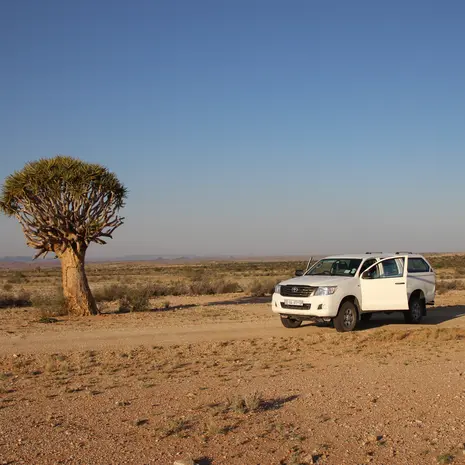 Onderweg naar de Augrabies watervallen in Zuid-Afrika
