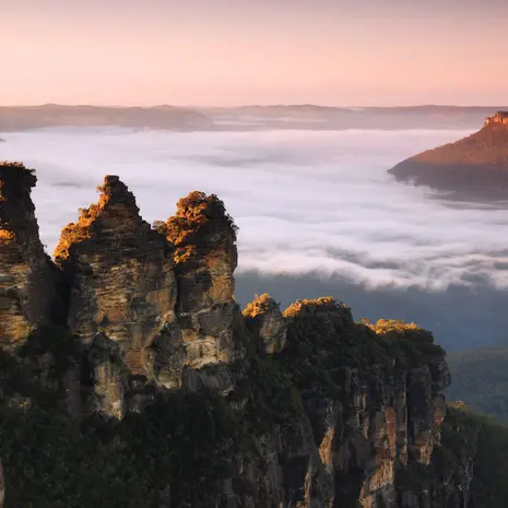 Blue Mountains uitzichtpunt de Three Sisters, Australië