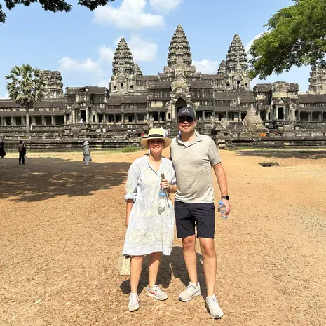 Bij de Angkor Wat in Siem Reap, Cambodja