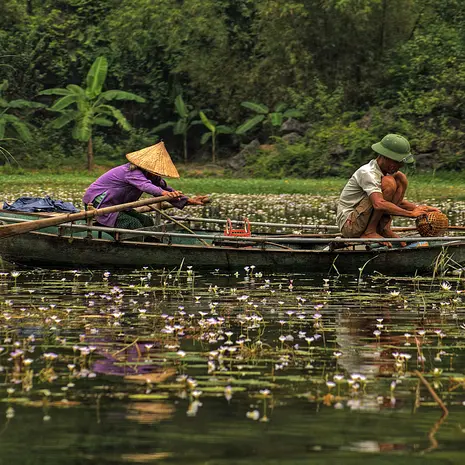 Varende locals in Cambodja