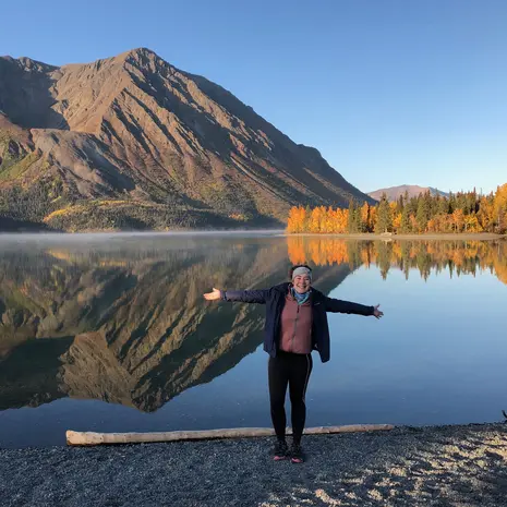 Anne in Yukon Kathleen Lake