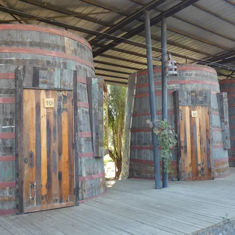Slapen in een wijnvat in de Colchagua Vallei