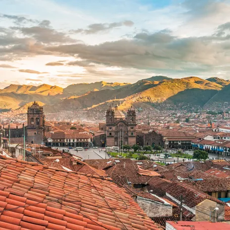 Uitzicht over Cuzco in Peru