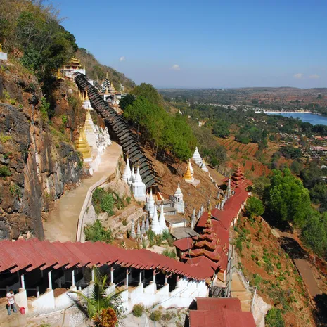 In de bergen van Pindaya Myanmar