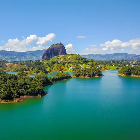 Uitzicht El Penon de Guatape Colombia
