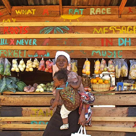 Lokale bevolking in de Ezulwini vallei in Swaziland