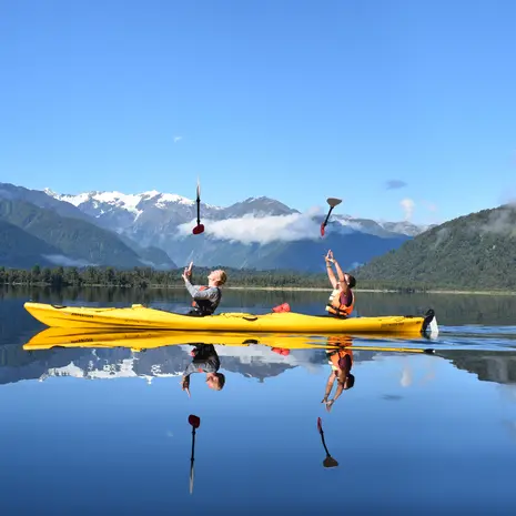 Kajakken in Franz Josef, Nieuw-Zeeland