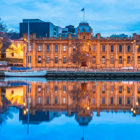 Waterkant van Hobart, Tasmanië, Australië