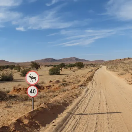 Uitgestrekte landschappen in Namibie