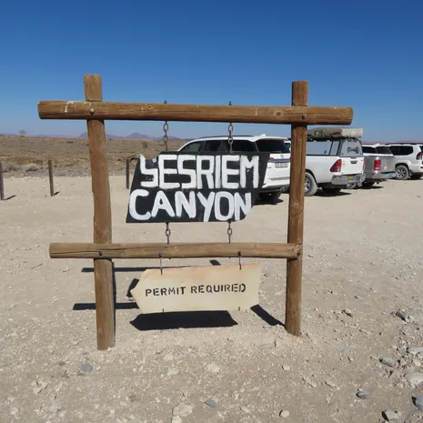 Toegang tot Sesriem Canyon