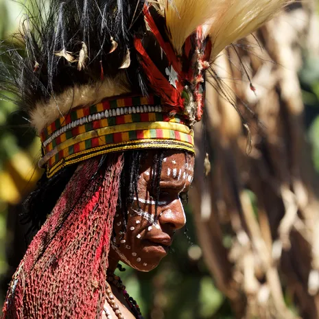 Local in de Baliemvallei, Papoea - Irian Jaya
