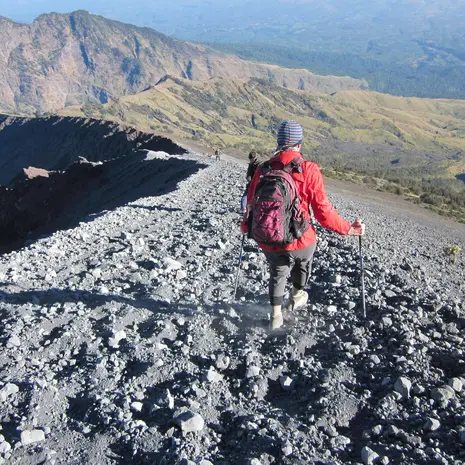 Wandelen op de vulkaan Rinjani, Lombok