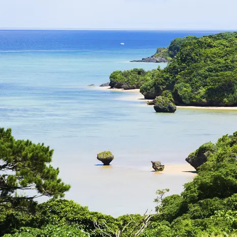 Stranden bij Okinawa