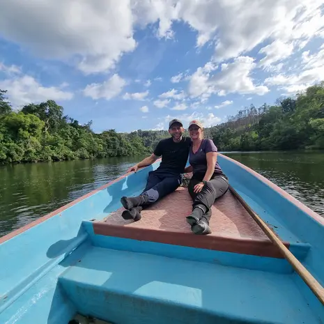 Boottocht tijdens de jungle tocht in Koh Kong