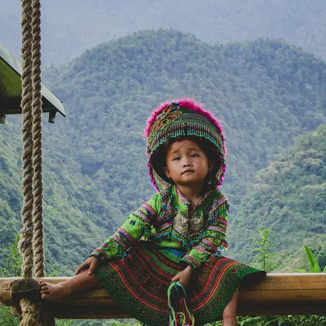 Kind in Sapa in Noord-Vietnam