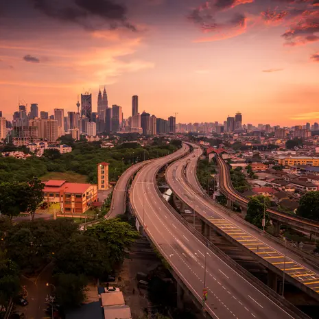 Snelweg in Kaula Lumpur