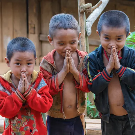 Bergkindjes in Laos