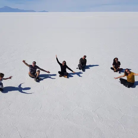 De zoutvlaktes van Uyuni, Bolivia