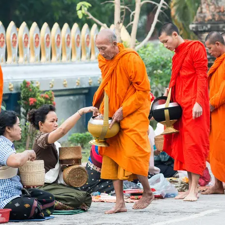 Monniken in Laos