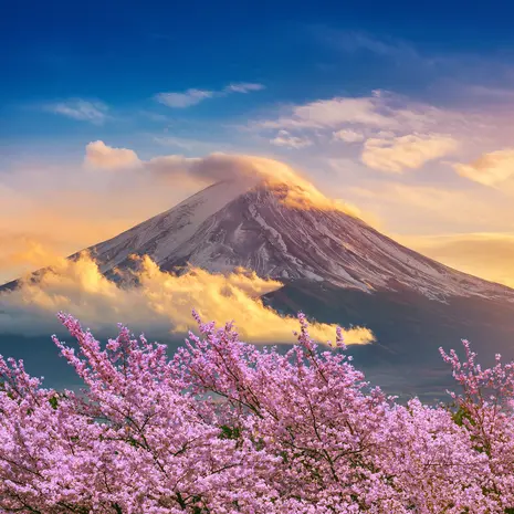 Uitzicht op Mount Fuji in Japan