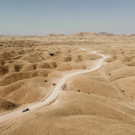 Droog landschap in de Kalahari in Namibie