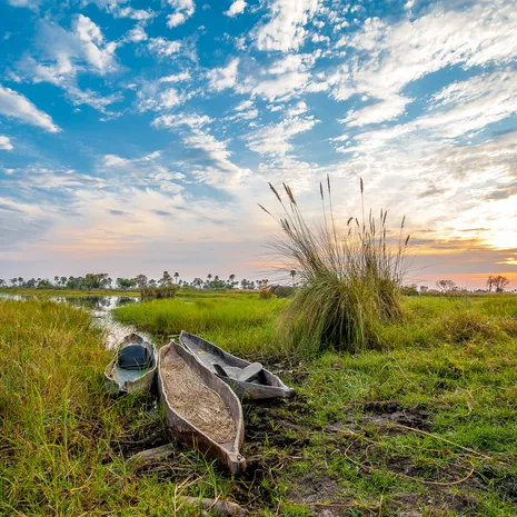 Mokoro's in Okavango Delta, Botswana