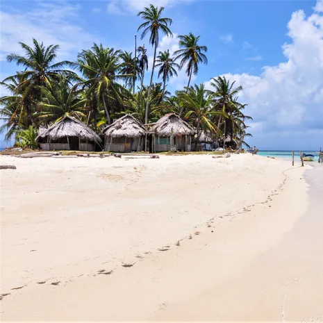 De stranden op de San Blas Eilanden in Panama