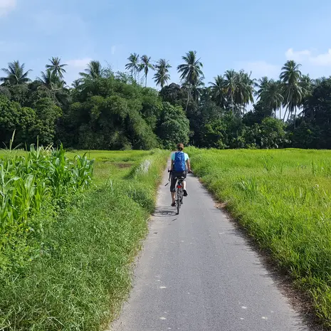 Fietsen bij Pasir Belanda,Maleisie