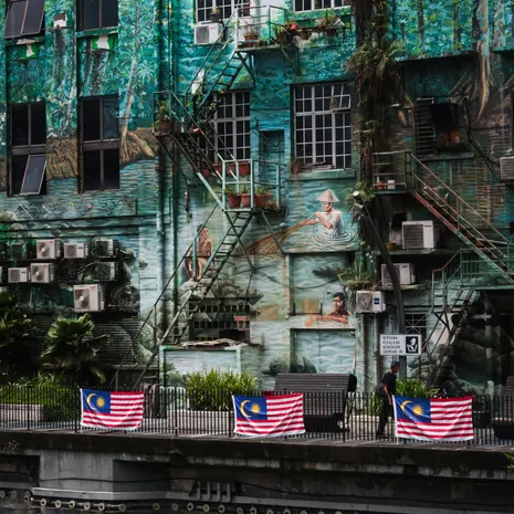 Street art in Georgetown, Penang, Maleisie