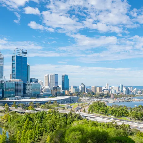 Perth aan de westkant van Australie