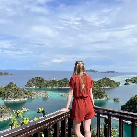 Uitzichten op de eilanden van Raja Ampat van Irian Jaya
