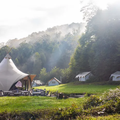 Glaming in the Great Smoky Mountains in Amerika