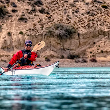 Kayakken bij Santa Cruz, El Calafate