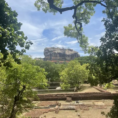 Uitzicht op de Lion Rock bij Sigiriya in Sri Lanka