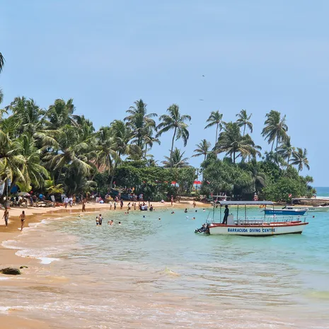 Hikkaduwa strand in Sri Lanka