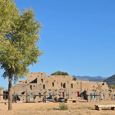 Adobehuizen in Taos, Amerika