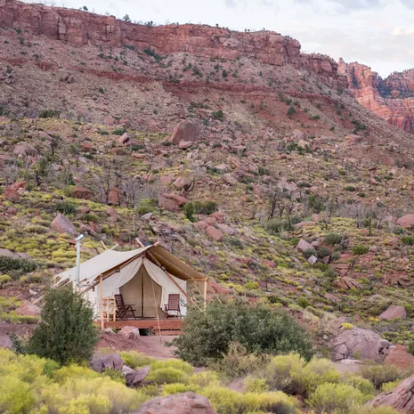 Slaap in een glamping tent in Amerika