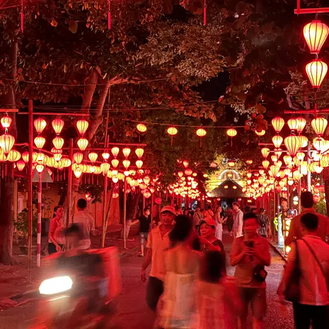 Verlichtte lampionnen in Hoi An