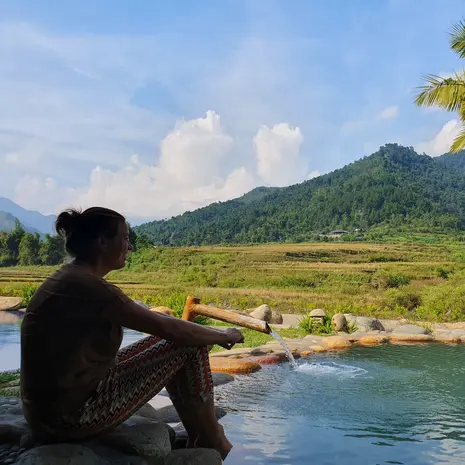Weidse uitzichten over de rijstterrassen van Mu Cang Chai in Noord-Vietnam