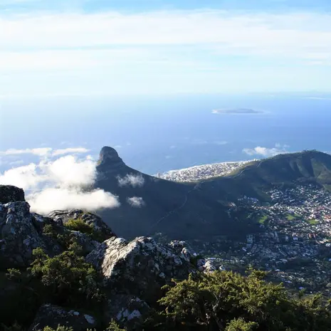 Uitzicht Kaapstad Tafelberg in Zuid-Afrika
