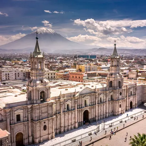 Het prachtige koloniale stadje Arequipa in Peru