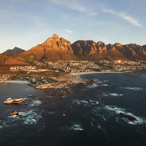 Uitzicht op de tafelberg in Zuid-Afrika