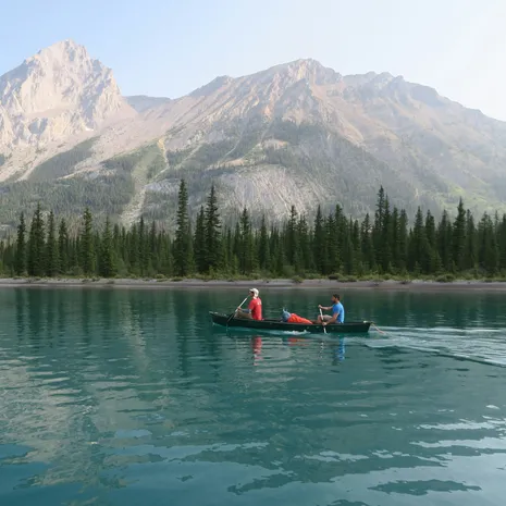 Kanovaren in Banff in Canada